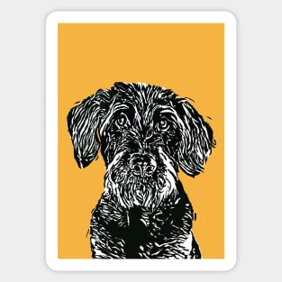 Scraggy Dog Linoprint Sticker